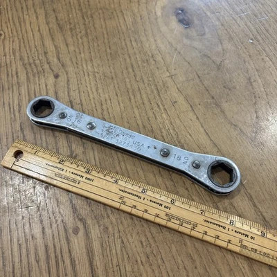 Snap On Tools RBM1618S Double Box End RATCHETING Wrench 16mm x 18mm 6 point - Image 1 of 4