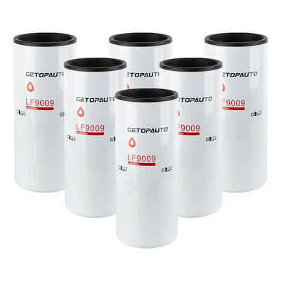 6Pcs Oil Filter For PETERBILT 330 335 340 PACCAR PX-8 P553000 LF9009 3401544 - Image 1 of 4