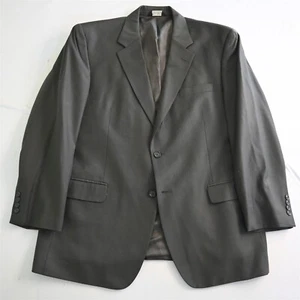 Jos A Bank 46R Dark Green 100% Wool Mens Blazer Suit Jacket Sport Coat - Picture 1 of 12