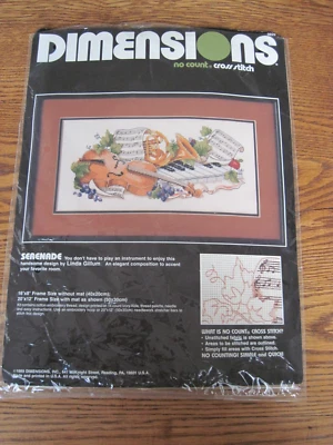 Vintage 1989 Dimensions SERENADE No Count Cross Stitch Kit Linda Gillum - Image 1 of 3