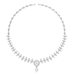 Platinum Necklace Diamond Ct 950, Authentic Diamonds Carat Choker Syndiora - Picture 1 of 5