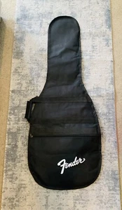 Fender Padded Electric Guitar Carry Case Gig Bag Black Soft Shell Single Strap - Picture 1 of 2