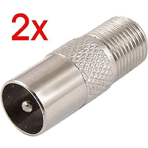 2 piezas F hembra a PAL macho 9,5 mm antena de televisión por satélite adaptador coaxial RF de alta calidad - Imagen 1 de 1