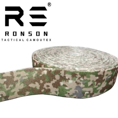 10cm Width Loop Webbing Furry surface Ribbon All Terrain German Spot Camouflage - Image 1 of 4