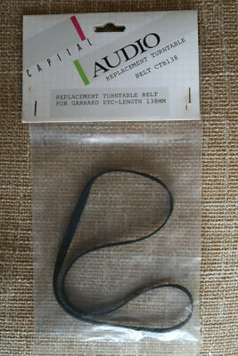 CAPITOL AUDIO CORREA DE TRANSMISIÓN DE REPUESTO CTB138 PARA TOCADISCOS GARRARD 138MM SELLADA Foto 1 de 2