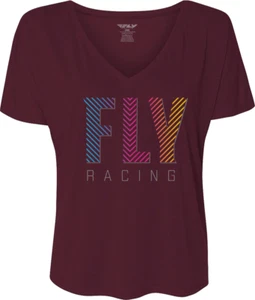 FLY RACING WOMEN'S FLY LIKE4LIKE TEE BURGUNDY - WOMEN'S XL - 356-0091X - Picture 1 of 1