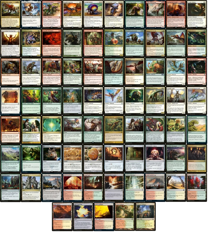 ELITE Commander R/G/W Dinosaur Deck - EDH - Gishath - 100 Card - MTG!! - Image 1 of 4