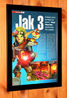 Jak 3 Video game PlayStation 2 PS2 Old mini Promo Poster / Ad Page Art Framed