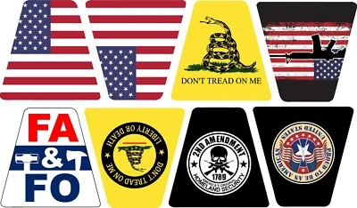 American Patriotic Pack USA HELMET TETS TETRAHEDRON Assorted STICKERS REFLECTIVE - Image 1 of 3