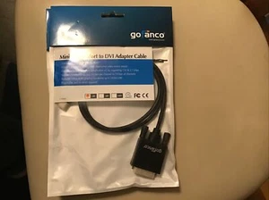 New Gofanco, GF-mDPDVI3F2616, 3ft Mini DisplayPort to DVI Adapter Cable - Black - Picture 1 of 2