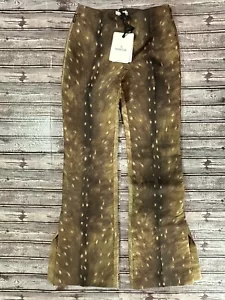 Moncler animal print Pantalone Pants Size 40 NWT color brown - Picture 1 of 7