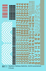 K4 O Scale Decals Southern Railway Switcher Diesel Locomotive Gold Black Scheme - Picture 1 of 3