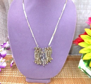 VTG REY URBAN SCULPTURE FAUSING DENMARK MODERN NECKLACE 925 STERLING SILVER 99g - Picture 1 of 24