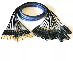 Multicore Mogami Analog Cable XLR Male - TRS Male 1/4 Breakout Snake Loom 8CH 2M - Picture 1 of 5