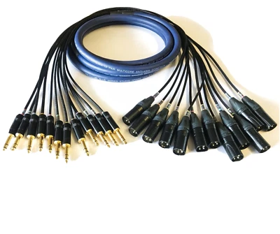 Multicore Mogami Analog Cable XLR Male - TRS Male 1/4 Breakout Snake Loom 8CH 2M - Image 1 of 4