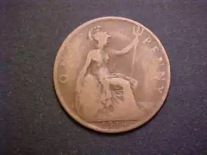 1916 Great Britain One Penny KM# 810-Very Nice Circ Collector Coin!-d8035dxx - Picture 1 of 2