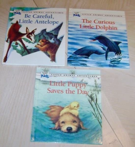 Little Animal Adventures 3 Books Antelope Dolphin Puppy Reader's Digest Kids - Imagen 1 de 4