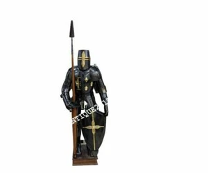 Black Color Full Suit of Armor Dark Knight Wearable Armor Costume - Picture 1 of 5