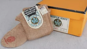 Antique 1910 1920s Deadstock WT Grant Co Maple Knit Childrens Hose Socks Size 7 - Picture 1 of 7