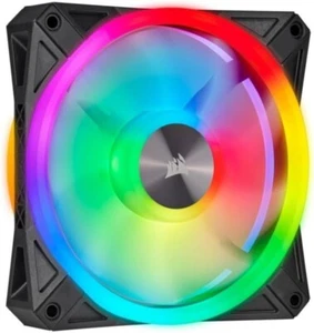 Corsair QL Series, Ql120 RGB, 120mm RGB LED Fan, Single Pack - Black - Picture 1 of 2