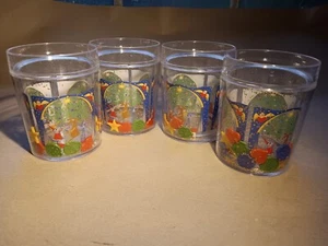4 Neiman Marcus Christmas Insulated Acrylic Low Ball Double Old Fashion Glasses - Picture 1 of 3