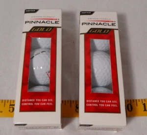 Pinnacle Gold Golf Balls Bright White 2 Packs of 3 (6 total golf balls) - Picture 1 of 3