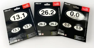 Marathon Decal 3 Packs: 26.2 / 13.1 / 0.0 Runner Logo Sets Bumper stickers - Picture 1 of 4