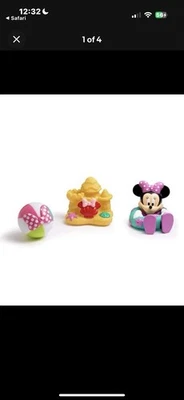 Disney Junior Minnie Mouse bath pool squirt toys Sandcastle ball 6m+ new - Image 1 of 4