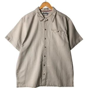 Vintage 2000'S Columbia Short Sleeve Ramie and Cotton Box Shirt Men's Size L - Picture 1 of 9
