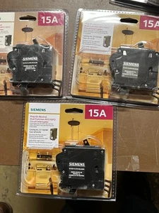 3 x Siemens Q115DFNP Dual Function Circuit Breakers (AFCI GFCI) NEW - Picture 1 of 2