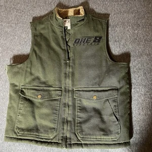 Chaleco de trabajo resistente a la intemperie para hombre WP - verde oliva Sherpa talla Lg TIENE RASGADO LEER - Imagen 1 de 9
