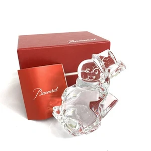Baccarat Figurine Snowman With Box Clear Used - Picture 1 of 8