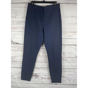 J Crew Pixie Pants Women's XL Navy Blue High Rise Back Zip Stretch Workwear - Picture 1 of 7