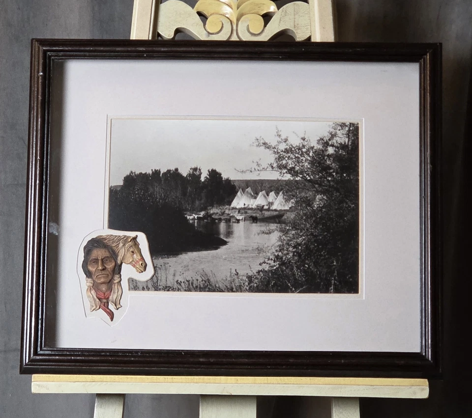 Escultura fotográfica de medios mixtos de Neil J Rose con Edward S Curtis Respite Foto 1 de 4