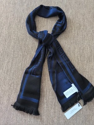 Versace Collection Black & Purple Mens Scarf ISC38R2 - Image 1 of 4