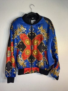 Vintage 1980s Jacqueline Ferrar Red with Multicolor Jacket One Size See Pics - Picture 1 of 17