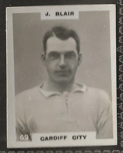 FÚTBOL PINNACE - FOTO TRASERA - #0069 - CARDIFF CITY - J. BLAIR - Imagen 1 de 2