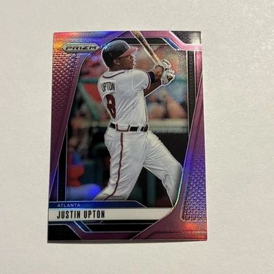 Justin Upton 2025 Panini Prizm Prizms refractor púrpura paralelo/149 Braves  Foto 1 de 2
