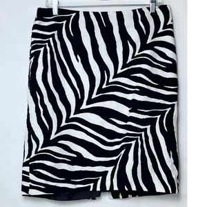 Talbots Damengröße 12 schwarz/weiß Zebramuster Sommer Kreuzfahrt Rock - Bild 1 von 8