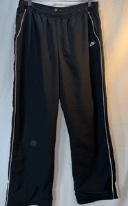 Nike - Herren Medium schwarz/weiß gestreift, Reißverschluss Knöchel Laufen Track Stretch Hose - Bild 1 von 11