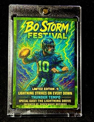 Bo Nix 2024 Anime Deporte Manga Swag Dibujos Animados #/5 SSP Novato - Denver Broncos (RC) Foto 1 de 3