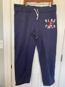 Polo Ralph Lauren Vintage RLPC 57 Field Jogger Sweatpants Track XL Blue Fleece - Picture 1 of 8