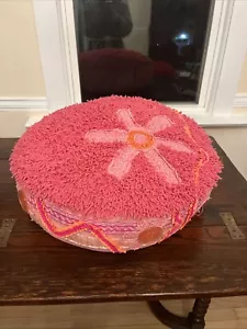 Dog Bed XS Pink Flower Fuzzy - Picture 1 of 6