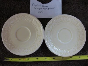 Two(2) Pogossi China 1929 anqiue pope gosser plate yellow saucer tray tea coffee - Picture 1 of 5