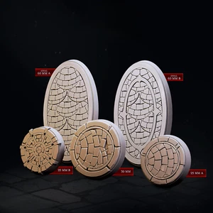 CastnPlay #883c Guards Bases 30mm (4 Miniatures) - 32mm - Picture 1 of 3
