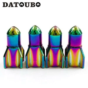 Multi Color Rocket Style Car Tire Valve Cap Stem Tyre Wheel Air Dust Cap Cover - Picture 1 of 5