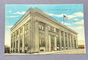 Postal, Oficina de Correos de EE. UU., Altoona, Pensilvania, Arquitectura Vintage Bandera Prensa Mebane - Imagen 1 de 3