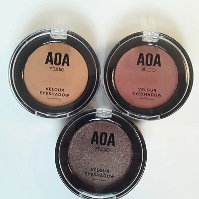 AOA STUDIO Velour  Eyeshadow  Lot of  3 Colors, Soft, Blends Like a Dream - Image 1 of 4