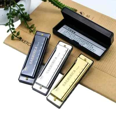10 hole Diatonic Harmonica Key of C Blues Harp Professional Birthday Gift & Case - Image 1 of 4