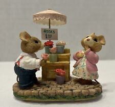 Hallmark Tender Touches “Love At First Sight” Mice & Flower Stand W/Box